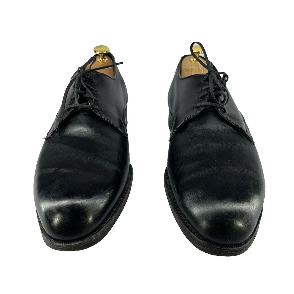Hanlon's Gold Label Men's Black Leather Oxford Dress Shoes Leather Sole 11D